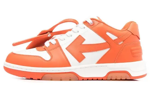 OFF WHITE Out Of Office Ooo Low Tops White Orange