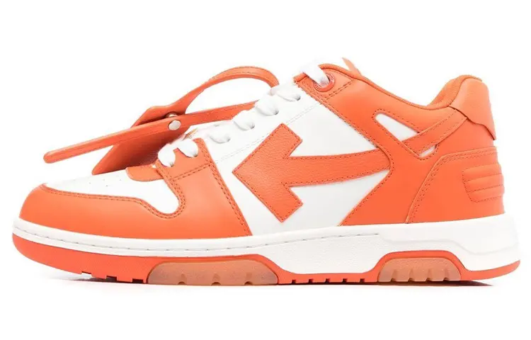 OFF WHITE Out Of Office Ooo Low Tops White Orange