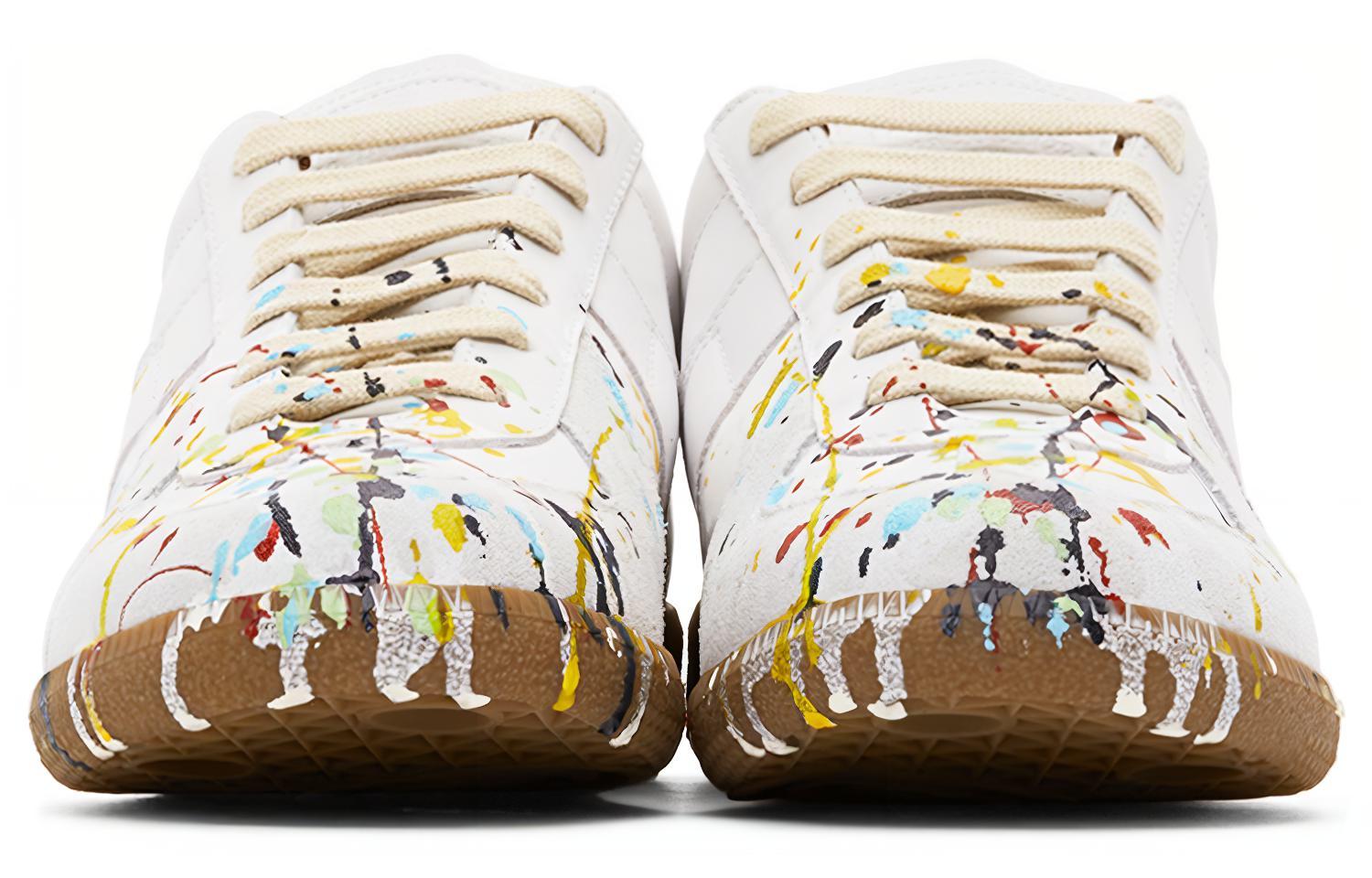 Maison Margiela Replica Leather Low top Stylish Skateboarding Shoes Men's White