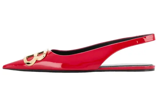 Balenciaga BB Patent Leather Casual Shoes Women's Red