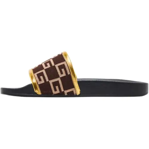 GUCCI Pursuit Slide Slippers Men's Brown