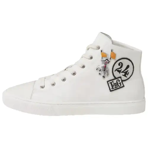 HERMES Illico High top Skateboard Shoes Men's White