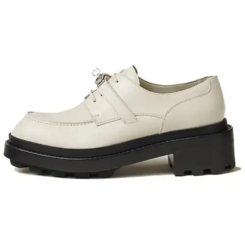HERMES First Leather Women's Casual Shoes Women's Beige