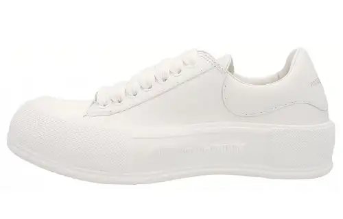 Alexander McQueen Deck Skate Plimsoll Shoes 'White' Women's