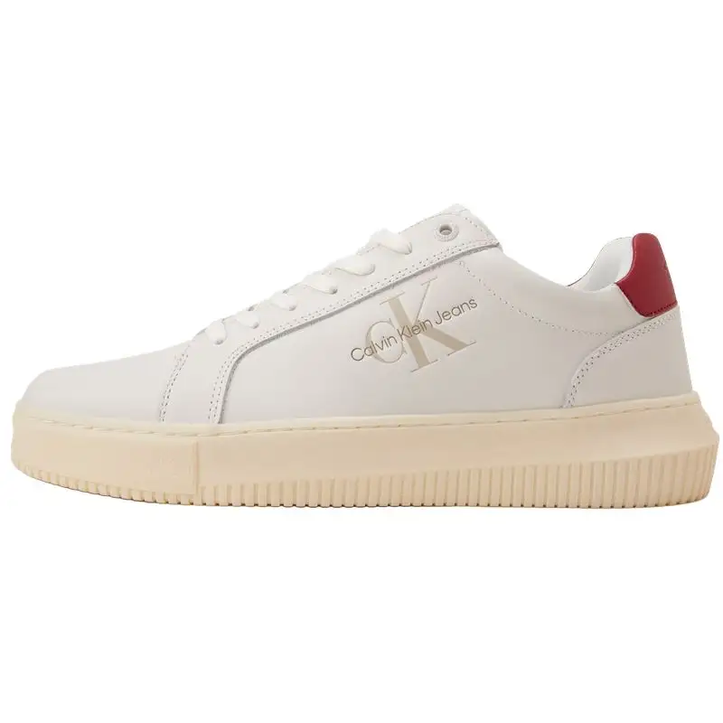 CKJ CALVIN KLEIN JEANS Cow Leather Low top Skateboard Shoes Men's