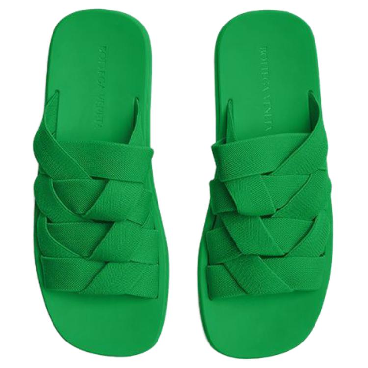 Bottega Veneta Plat Slide Slippers Men's Green
