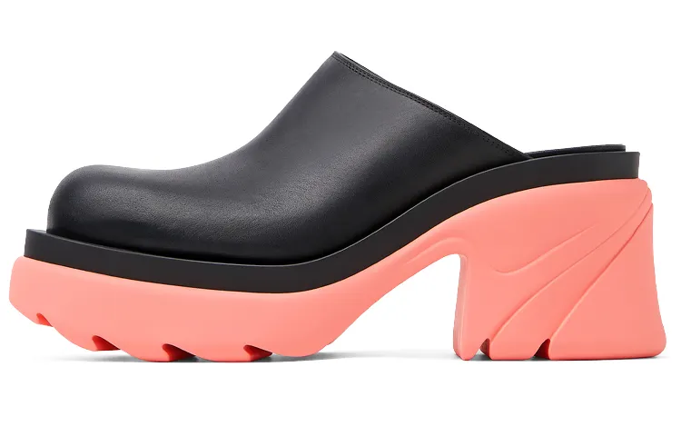 Bottega Veneta Flash Mule Black Pink Women's