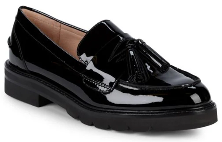 Stuart Weitzman/SW Adrina Patent Leather Loafers Women's Black