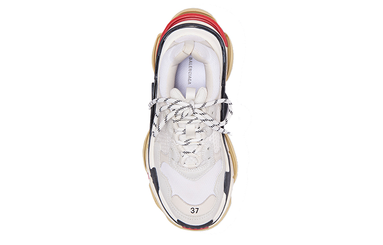 Женские кроссовки Balenciaga Triple S (бело-красно-черные) — фото 5