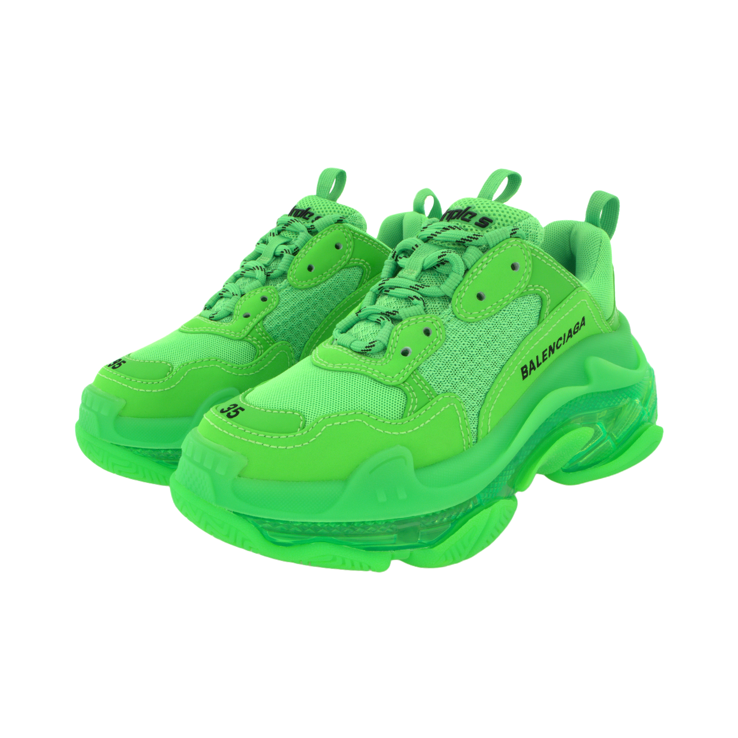 Женские кроссовки Balenciaga Triple S (зеленые) — фото 3