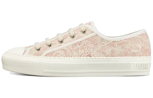 DIOR Walk'n'Dior Toile De Jouy Low top Stylish Skateboarding Shoes Women's Light Pink