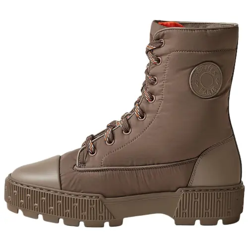 HERMES Fresh Calfskin Ankle Boots 4cm Women's Umber