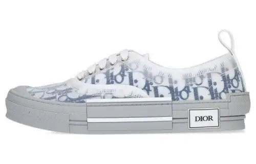 DIOR B23 Low top Skateboard Shoes Men's White Blue