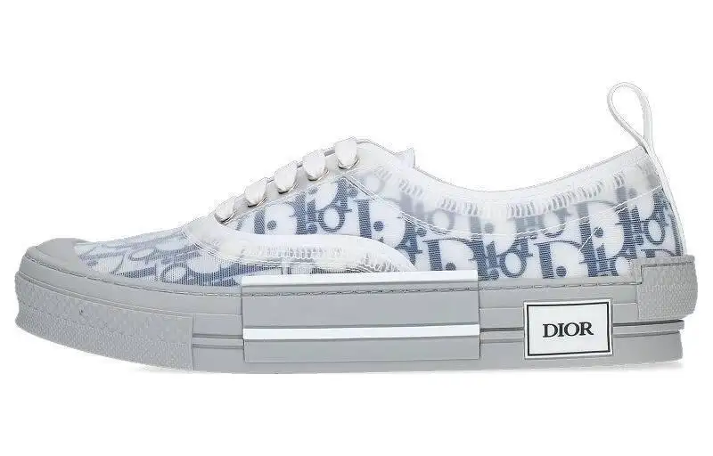 DIOR B23 Low top Skateboard Shoes Men's White Blue