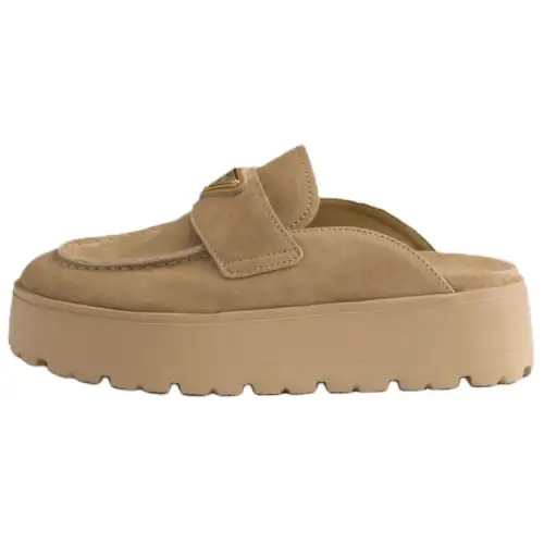 PRADA Closed Toe Slippers Women's Umber