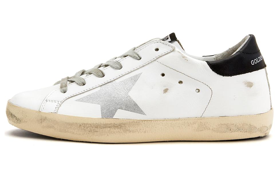 Golden Goose Super Star Cow Leather Stylish Skateboarding Shoes Women's White Gray