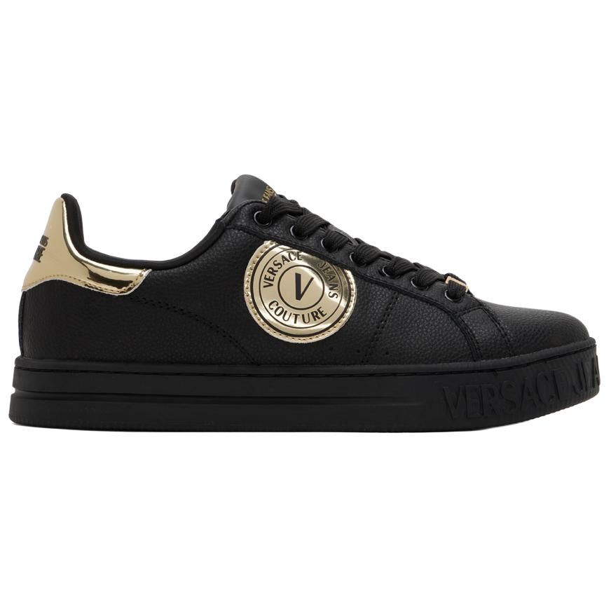 VERSACE JEANS Couture Logo-patch Leather Sneakers