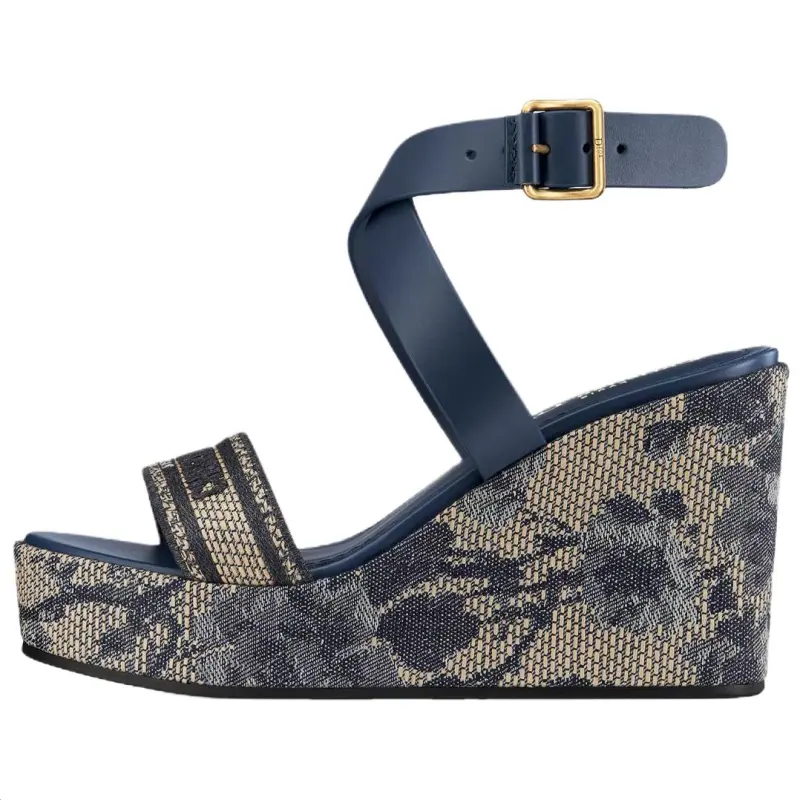 DIOR Dway One Strap Sandals 9.5cm Women's Blue