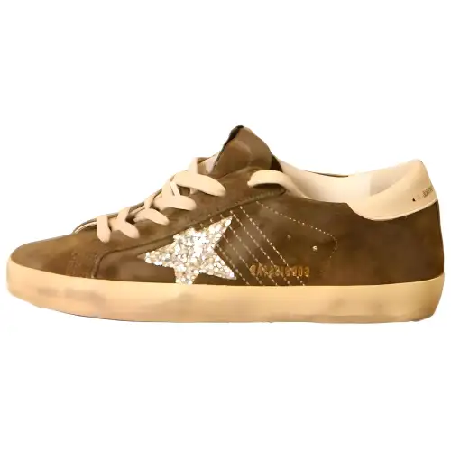 Golden Goose Super Star Leather Low top Skateboard Shoes Women's Brown