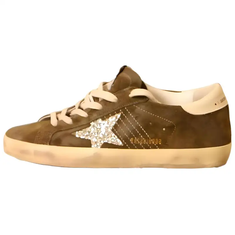 Golden Goose Super Star Leather Low top Skateboard Shoes Women's Brown