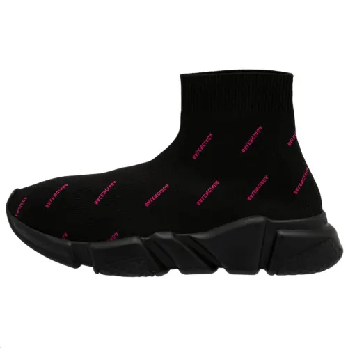 Balenciaga Speed High top Casual Shoes Men's Black Pink