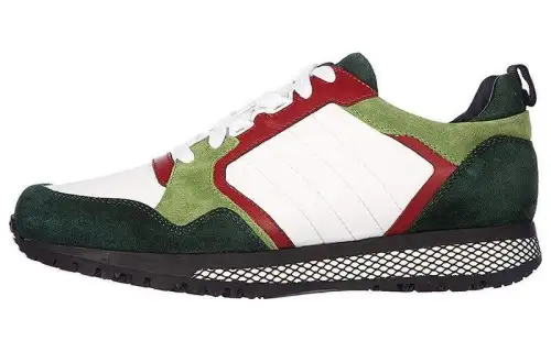GUCCI Cushioning Low top Sports Casual Shoes Men's White Green Red