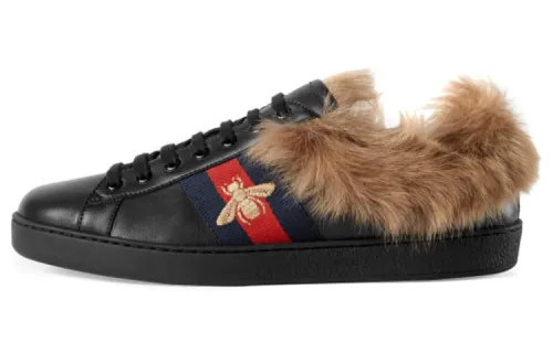 Gucci Ace Wool Embroidered 'Bee - Black'