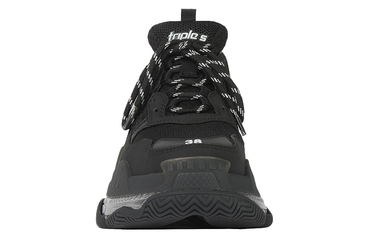 Balenciaga Triple S Clear Sole Black Ivory Women's