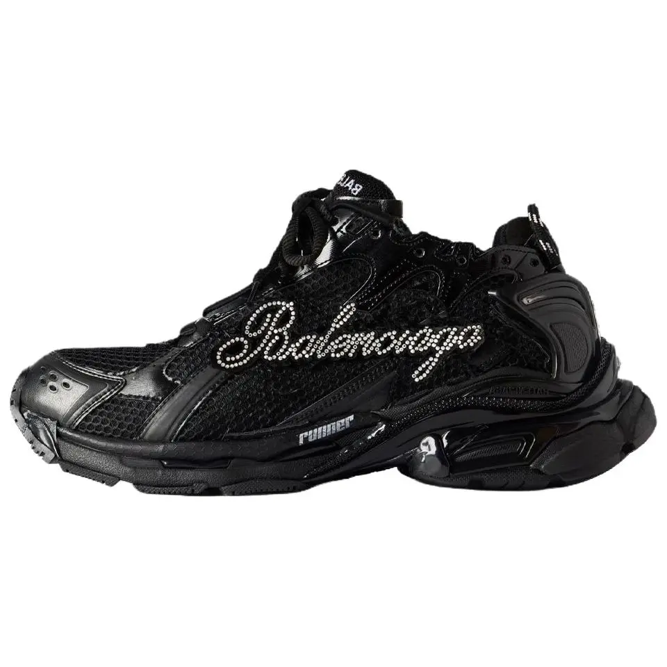 Balenciaga Runner Low top Chunky Sneakers Men's Black