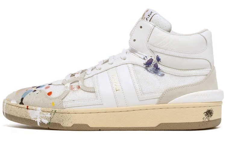Gallery Dept. x Lanvin Gallery Dept. II Clay Painted High top Stylish Skateboarding Shoes Men's White