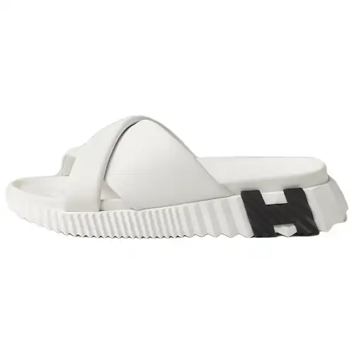 HERMES Slide Slippers Women's White