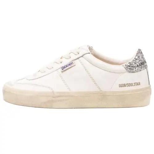Golden Goose Soul Star Distressed Glittered Sneakers