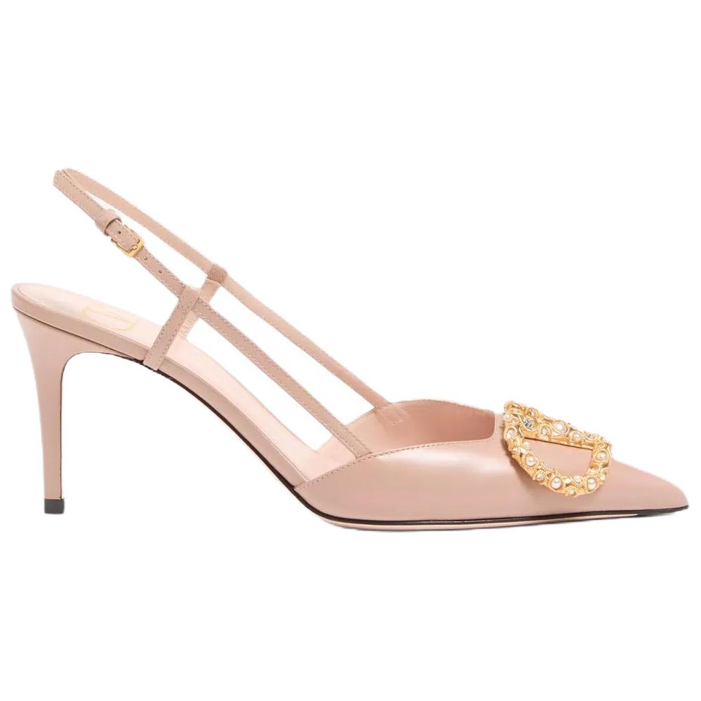 Женские туфли Valentino Garavani Vlogo Signature (розовые) — фото 2