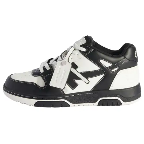 OFF WHITE Out Of Office Ooo Low Tops Logic Logo Black White