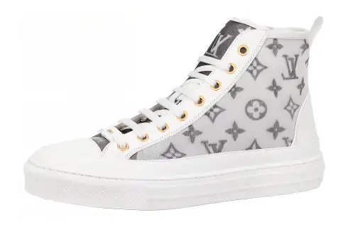 LOUIS VUITTON Stellar Ankle Sneakers 'White Grey' Women's