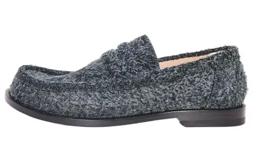 LOEWE Campo Suede Loafers 4cm Women's Gray