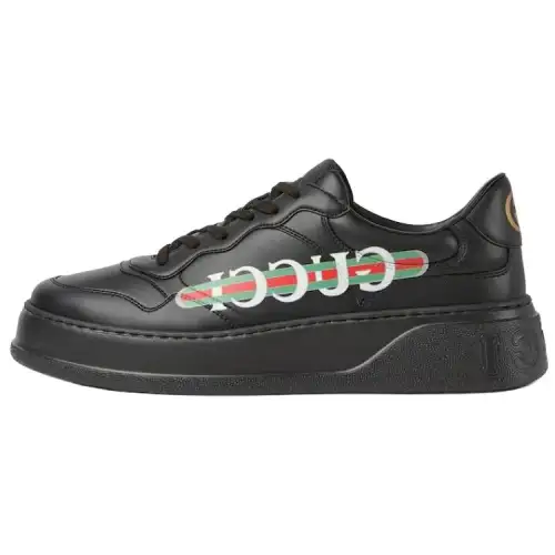 GUCCI Low top Skateboard Shoes Men's Black