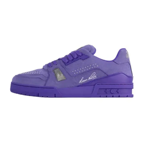 LOUIS VUITTON Trainer 2025 Spring Men's Collection Low top Skateboard Shoes Men's Purple