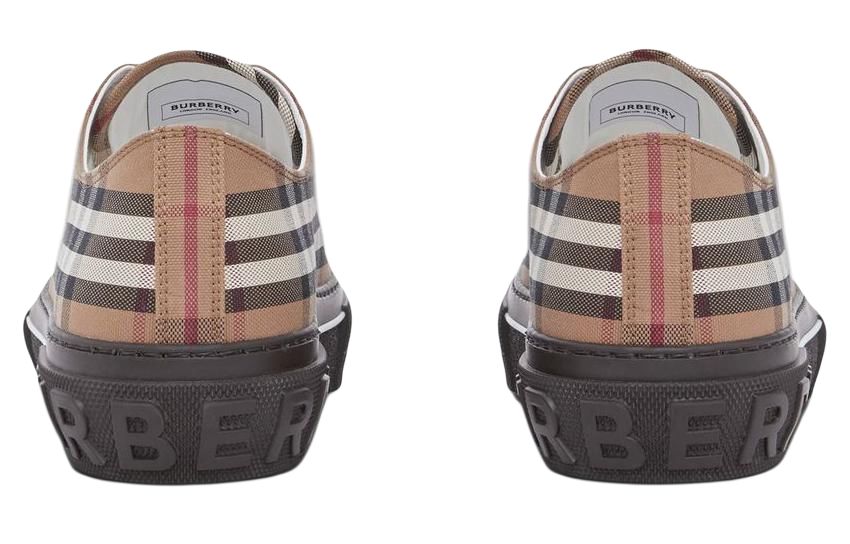 Мужские кеды Burberry Vintage (коричневые в клетку) — фото 5