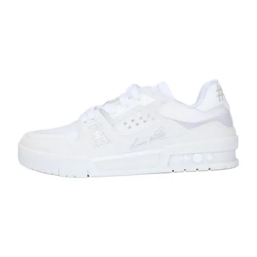 LOUIS VUITTON Trainer Low top Skateboard Shoes Men's White
