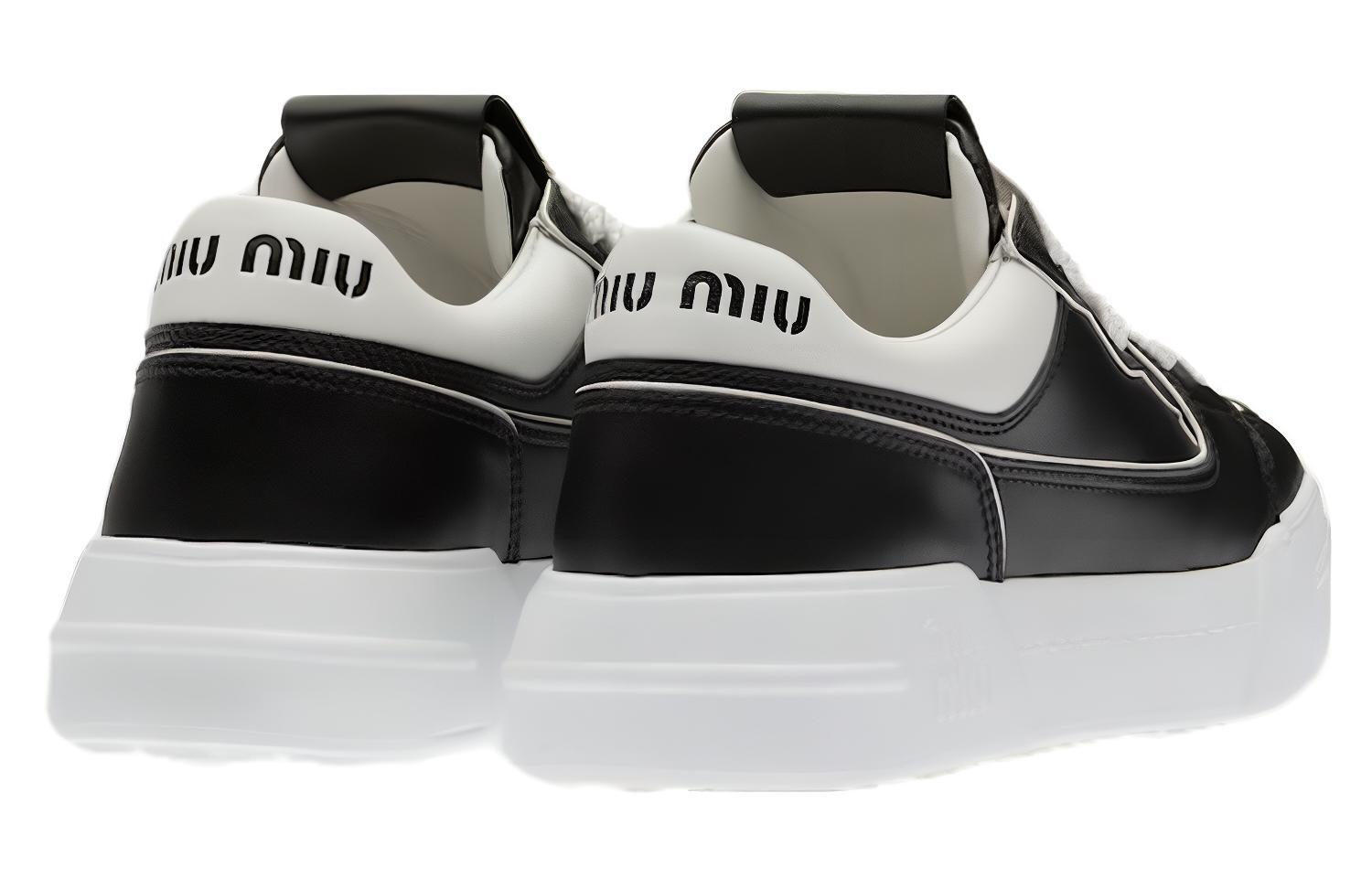 MIU MIU Low top Stylish Skateboarding Shoes Women's Black