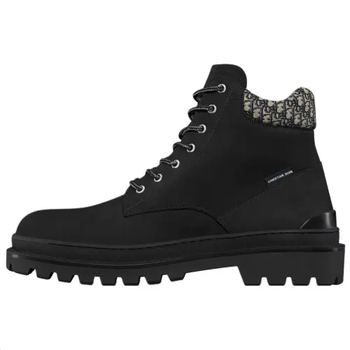 DIOR Explorer Cow Leather Ankle Boots Men's Black