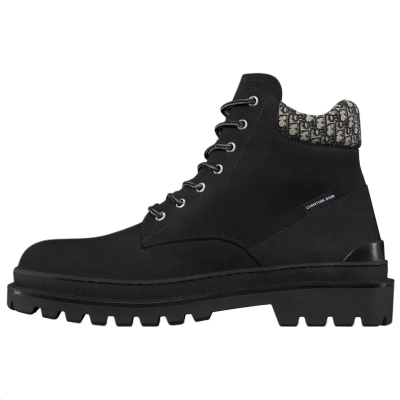 DIOR Explorer Cow Leather Ankle Boots Men's Black