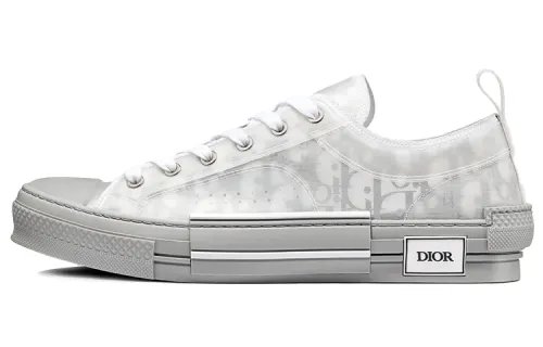 DIOR B23 Low top Canvas Shoes Men's Gray
