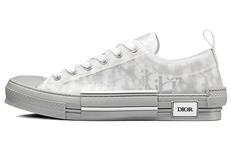 DIOR B23 Low top Canvas Shoes Men's Gray