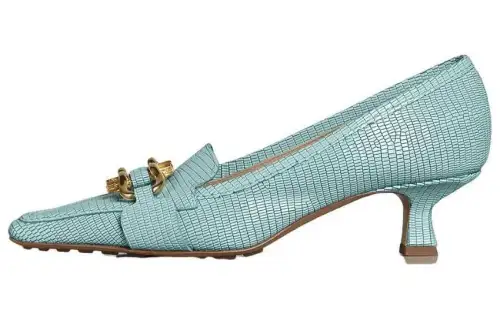 Bottega Veneta BV MADAME Leather Slim Heel High Heels Women's Blue