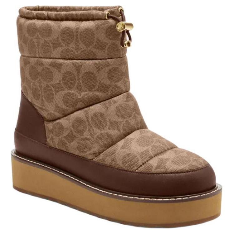 COACH Idella Short Snow Boots Women's Brown