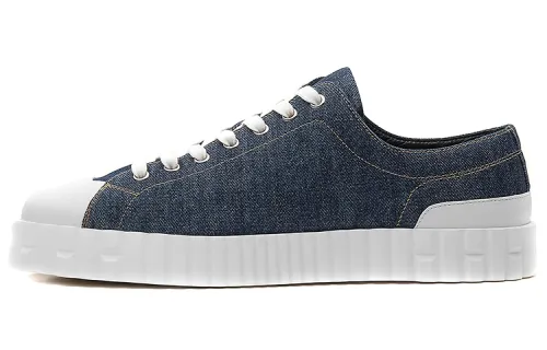 HERMES CROSS Denim Low top Stylish Skateboarding Shoes Men's Blue