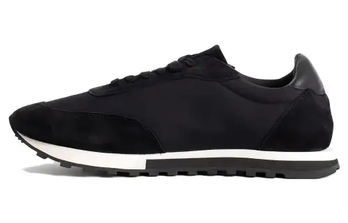 THE ROW Leather Low top Casual Shoes Men's Black Blue