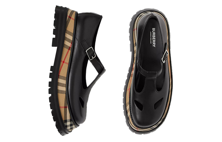 Burberry VINTAGE Platform Shoes Women's Black